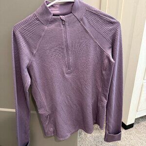 lululemon athletica Mauve Lavender Half-Zip Textured Pullover